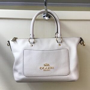 Sold - Coach Cream Leather Tote Bag